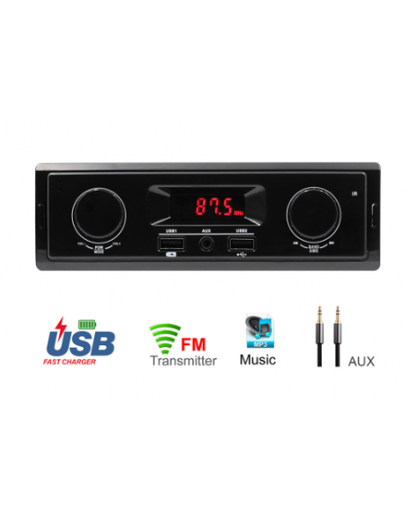 Comprar Autoradio 12V FM, USB y entrada auxiliar online