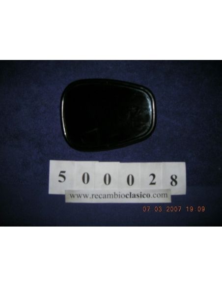 Espejo universal, metal negro, sin peana.