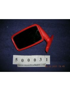 Espejo exterior izquierdo con carcasa roja