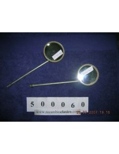 Espejo exterior pequeño tipo moto, cromado