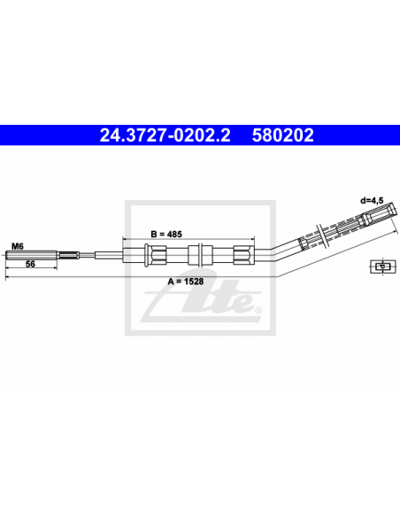 Comprar Cable freno de mano BMW 02 E10 (ATE) 34411103128 online