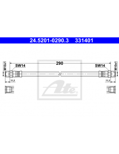 Comprar latiguillo de freno BMW E3  E9  2,5/2,8/3,0/3,3, eje