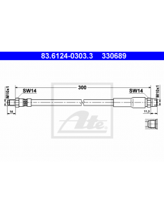 Comprar Latiguillo freno BMW E30, delantero ATE 34321159890