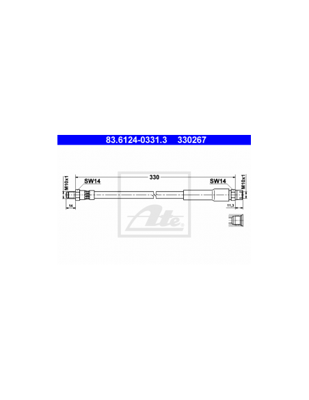 Comprar Latiguillo freno BMW E30 325iX eje delantero. (ATE)