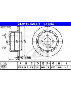 Comprar Disco de freno BMW E30, 325 iX, eje trasero, macizo.
