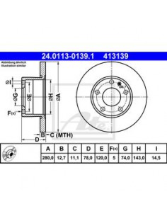 Comprar Disco de freno BMW E12 - 518 -... - 525 528 eje