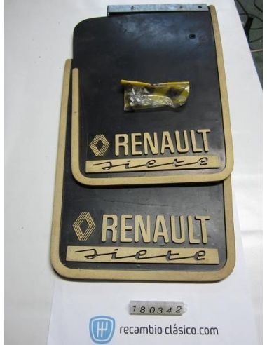 Pareja de faldillas de ruedas traseras Renault 7 rayado simple