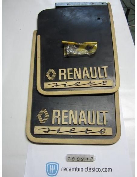 Pareja de faldillas de ruedas traseras Renault 7 rayado simple