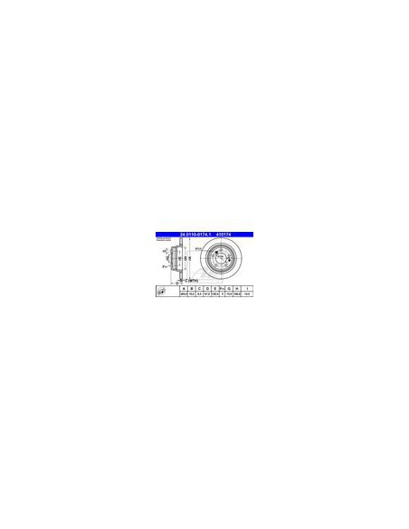 Comprar Disco de freno BMW E28 eje trasero. (ATE) 34211121387