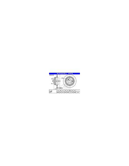 Comprar Disco de freno BMW E23 eje trasero. (ATE) 34211152221