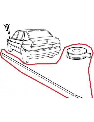 Comprar franja adhesiva roja para ambos lados Alfa Romeo 33