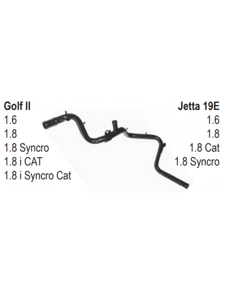 Tubo de Agua Metálico  VOLSKWAGEN GOLF II , JETTA II , 027121065C