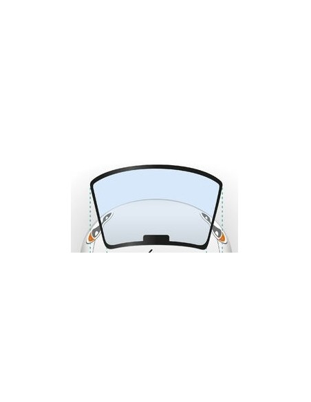 Parabrisas verde con franja azul Austin Mini