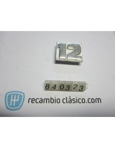 Anagrama emblema logo insignia 12 de Renault 12 fondo transparente
