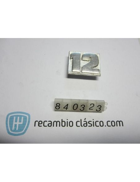 Anagrama emblema logo insignia 12 de Renault 12 fondo transparente