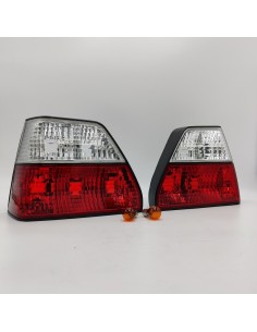 Juego pilotos intermitentes traseros blanco y rojos Volkswagen Golf Mk2 191945111A 191945112 2