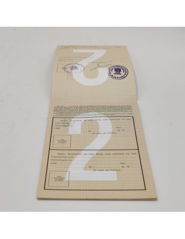Antiguo permiso de circulación para Seat