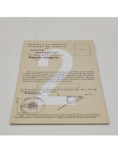 Antiguo permiso de circulación para Seat