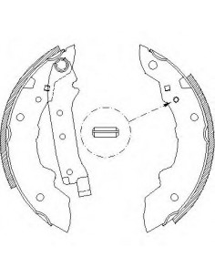 Juego de zapatas traseras Renault 18 Girling 7701201227 7701201674 7701202975 7701458172 7701459798