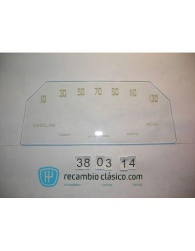 Vidrio cuadro instrumentos Renault Dauphine
