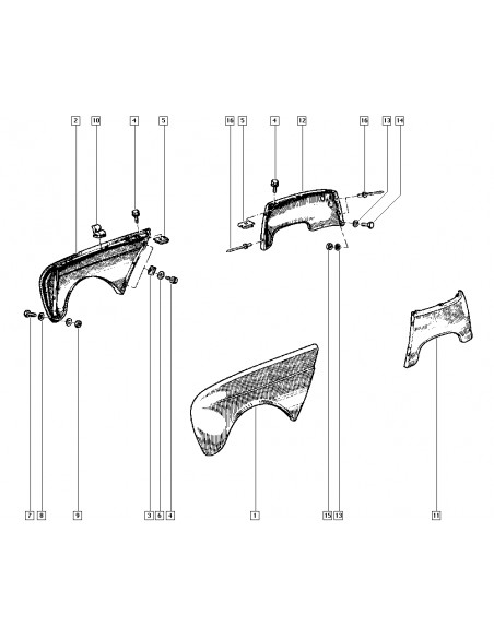 Aleta guardabarros trasero izquierdo Renault 4 7701638293