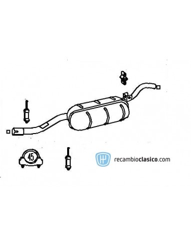 Silencioso Seat 127 903 cc. 4265907 SE127115010A