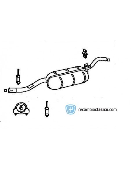 Silencioso Seat 127 903 cc. 4265907 SE127115010A