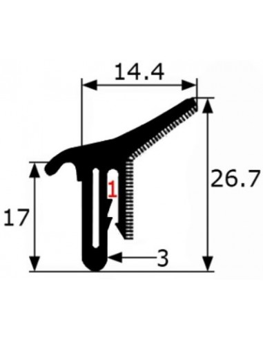 Perfil lamelunas Renault 5, Renault 6, Renault 7, Renault 12