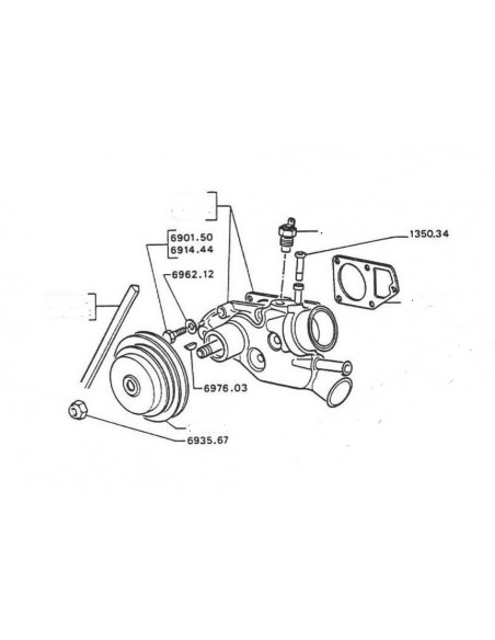 Bomba agua Peugeot 505, 604, J7 Diesel, Talbot Tagora Diesel