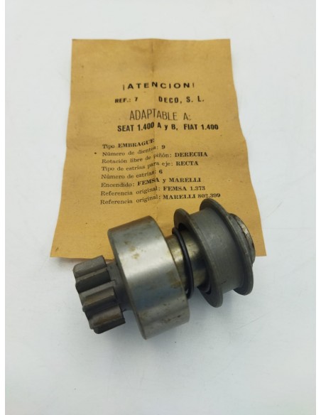 Piñon bendix motor de arranque Seat 1400