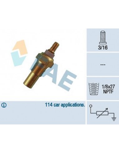 Sensor temperatura de agua Ford Escort, Ford Fiesta, Ford Orion, Ford Sierra  1640040
