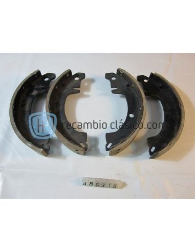 Juego de 4 zapatas de freno traseros Renault 4L antiguo