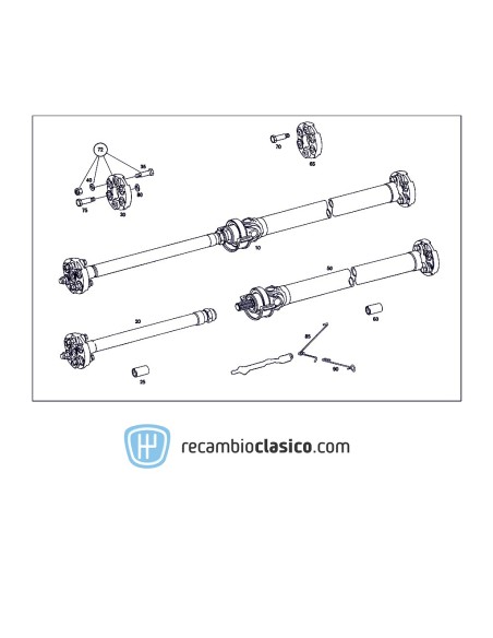Flector árbol transmisión Mercedes-Benz W201 190, Mercedes-Benz W124 A1234110315