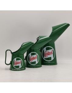 Juego de 3 jarras aceiteras Castrol Clásicas 1/2 pinta, 1 pinta, 2 pinta