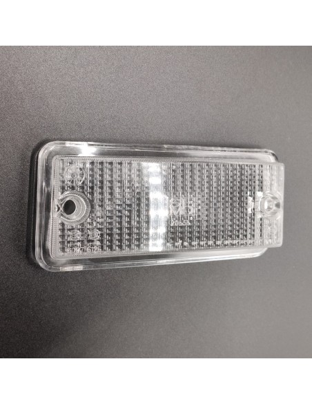 Tulipa intermitente delantera derecha blanca SEAT 133. Con tara, la goma está rota