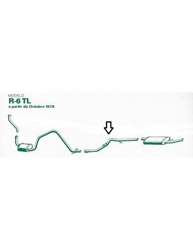 Tubo de escape intermedio Renault 6 TL Renault 6 GTL 7700570546