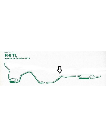 Tubo de escape intermedio Renault 6 TL Renault 6 GTL 7700570546 Tubo de escape intermedio Renault 6 TL Renault 6 GTL 7700570546