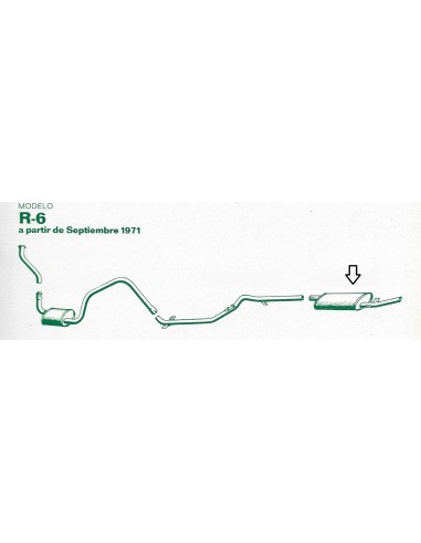 Silencioso posterior escape Renault 6 7702006272 7700572345 7700634532 todas las versiones