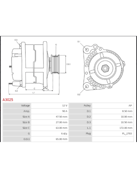Alternador Renault 21 7700730365