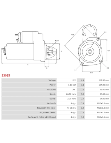 Motor de arranque Renault 9 7700272482