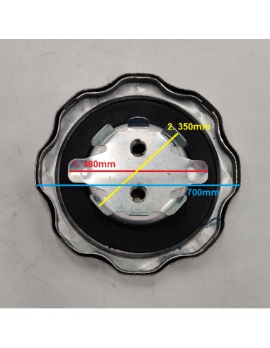 Tapón de gasolina universal cromado