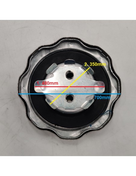 Tapón de gasolina universal cromado