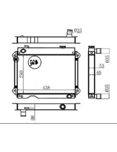 Radiador refrigeración Renault 8