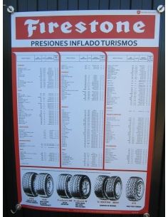 Cartel Firestone presión neumáticos
