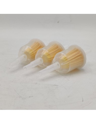 Kit tres filtros de gasolina cartucho de papel forma de cono