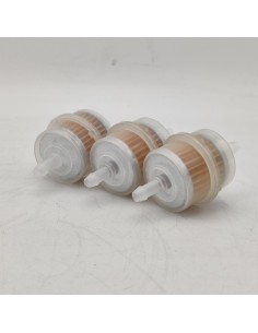 Kit tres filtros de gasolina cartucho de papel forma cilíndrica