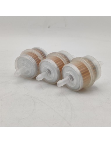 Kit tres filtros de gasolina cartucho de papel forma cilíndrica