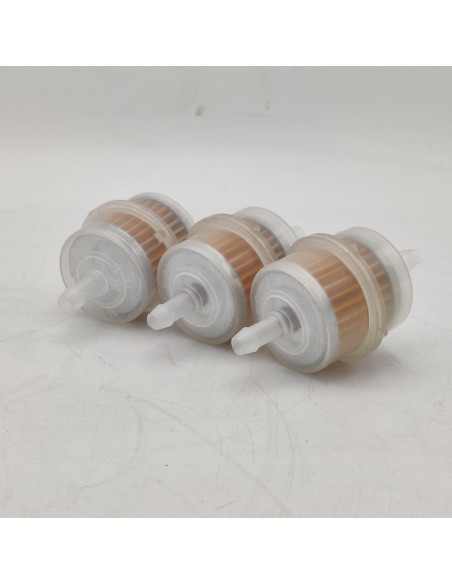 Kit tres filtros de gasolina cartucho de papel forma cilíndrica