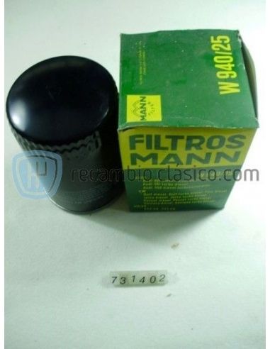 Filtro de aceite Volkswagen, Audi 1600 diesel, Audi 2300 diesel W940 / 25