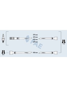 Juego cable bujías  Renault  4 Renault 5 Renault  6 Renault 8 Renault 10 Renault 12
